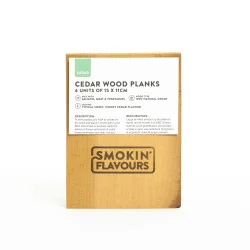 Smokin Flavours - Cederhouten planken 4x (15x11cm)