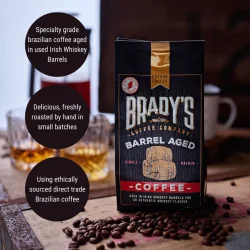 Brady's Barrel-Aged Whiskey Koffie - Zak Gemalen 227gr