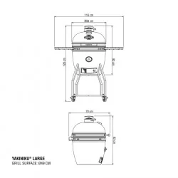 Yakiniku Large Kamado Grill 19 inch Pro compleet