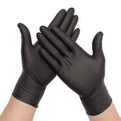 Nitrile BBQ handschoen zwart 100st (L)
