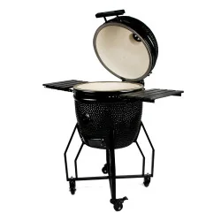 Yakiniku Large Kamado (Black edition) Grill 19 inch met Onderstel & Zijtafels