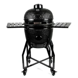 Yakiniku Medium Kamado (Black edition) Grill 16 inch met Onderstel & Zijtafels