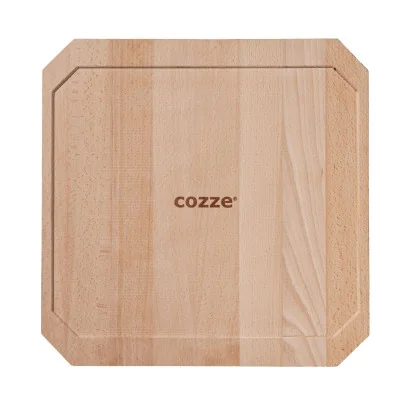 Pan Gietijzer Dubbelzijdig Gebruik met Beukenhout Serveerplank 33 cm