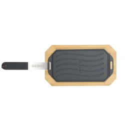 Pan Gietijzer Dubbelzijdig Gebruik met Beukenhout Serveerplank 16,5 cm