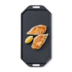 Pan Gietijzer Dubbelzijdig Gebruik met Beukenhout Serveerplank 16,5 cm