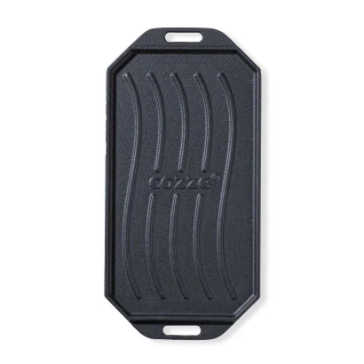 Pan Gietijzer Dubbelzijdig Gebruik met Beukenhout Serveerplank 16,5 cm