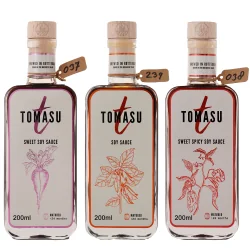 Tomasu - Soy Sauce Set van 3 (Original, Sweet Spicy, Sweet) 200ml