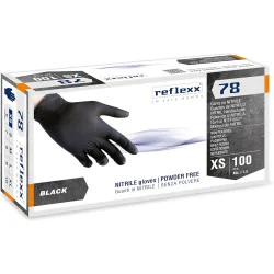 Nitrile handschoen poedervrij zwart 100st (S-XL)