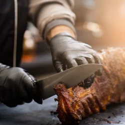 Nitrile BBQ handschoen zwart 100st (S)