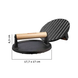 Black Hamburgerpers Ø 17 cm Gietijzer