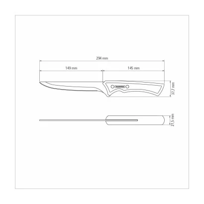Churrasco Black Uitbeenmes 15 cm