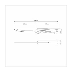 Churrasco Black Uitbeenmes 15 cm