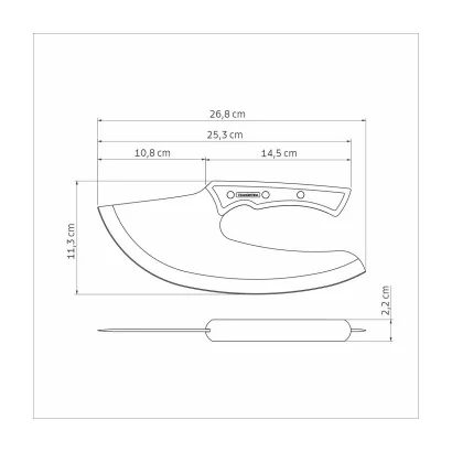 Churrasco Black Mes Multifunctioneel 25 cm