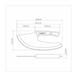 Churrasco Black Mes Multifunctioneel 25 cm